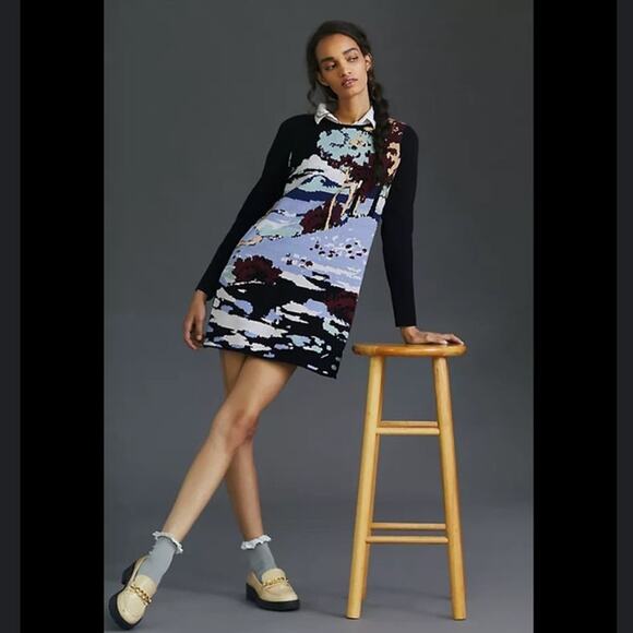 Anthropologie Maeve Snenic mini sweater dress - Picture 1 of 8